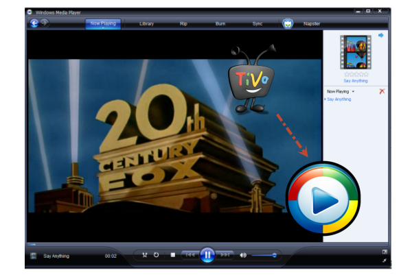 Watch Tivo video files using Windows Media Player
