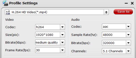 Adjust output profile settings